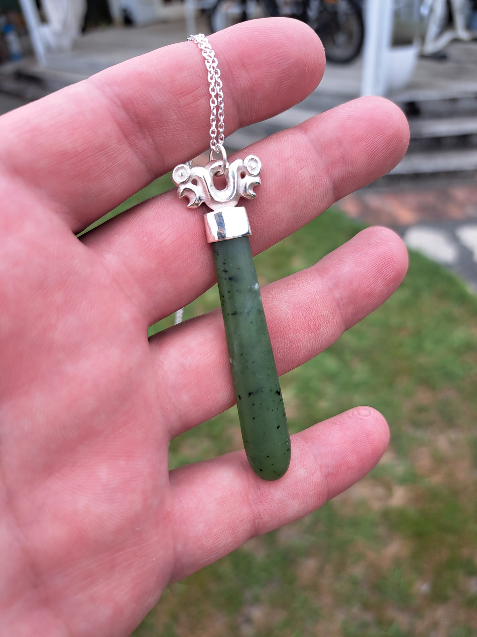 Silver Pekapeka - Pounamu Roimata