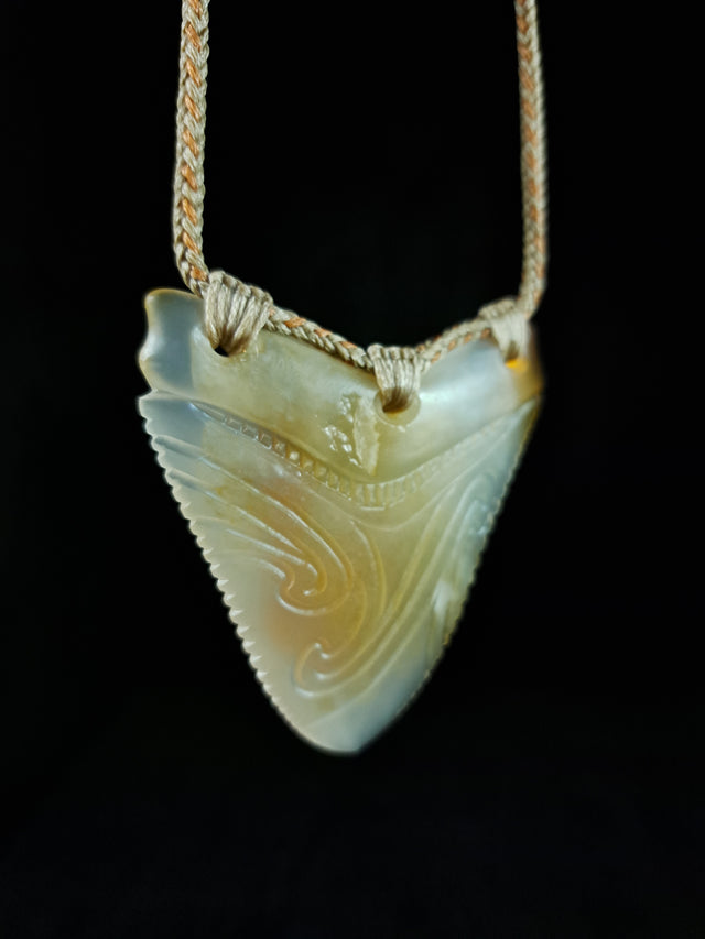 Megalodon Tooth - Puhoro - Carnelian