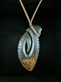 Hei Matau - Dinosaur Bone Fishhook (Brontosaurus)