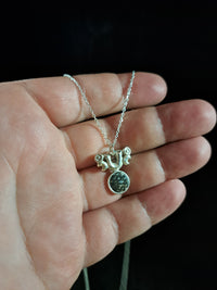 Silver Pekapeka - Dinosaur Bone Disc